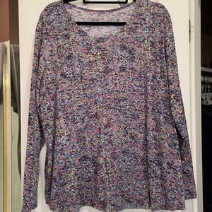 Cold water creek 3x purple long sleeve shirt